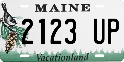 ME license plate 2123UP