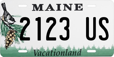 ME license plate 2123US