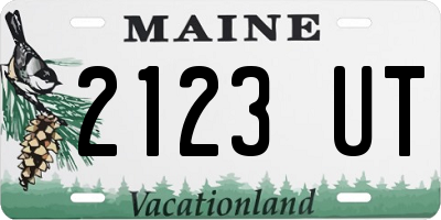 ME license plate 2123UT