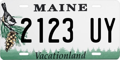 ME license plate 2123UY