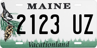 ME license plate 2123UZ