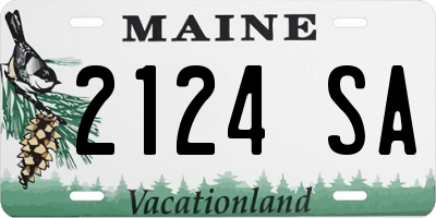 ME license plate 2124SA