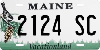ME license plate 2124SC