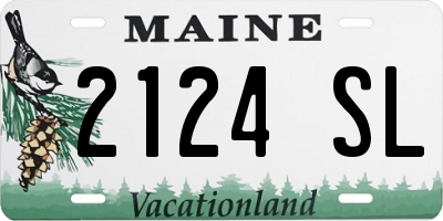 ME license plate 2124SL