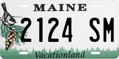 ME license plate 2124SM