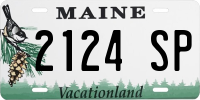 ME license plate 2124SP