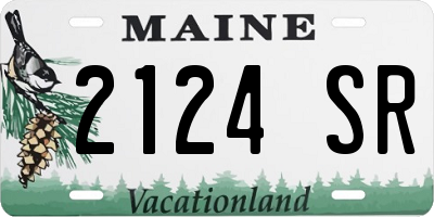 ME license plate 2124SR