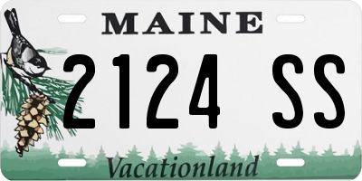 ME license plate 2124SS