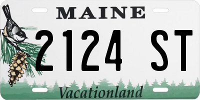 ME license plate 2124ST