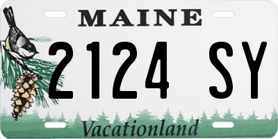 ME license plate 2124SY