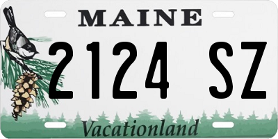 ME license plate 2124SZ