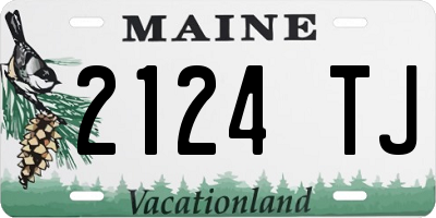 ME license plate 2124TJ