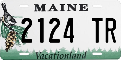 ME license plate 2124TR