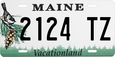 ME license plate 2124TZ