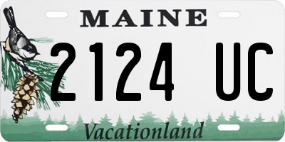 ME license plate 2124UC