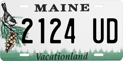 ME license plate 2124UD