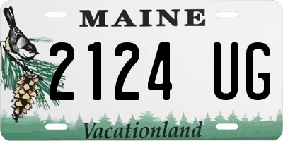 ME license plate 2124UG