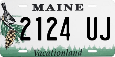 ME license plate 2124UJ
