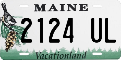 ME license plate 2124UL