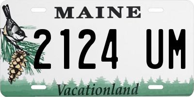 ME license plate 2124UM