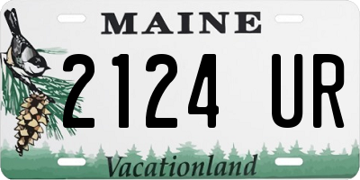 ME license plate 2124UR