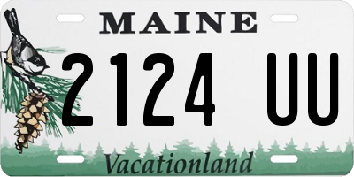 ME license plate 2124UU