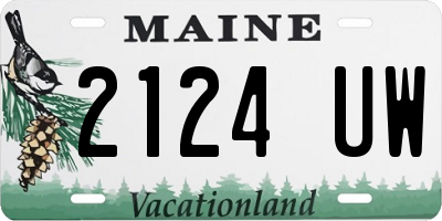 ME license plate 2124UW