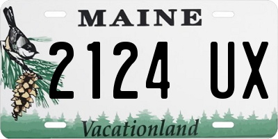 ME license plate 2124UX