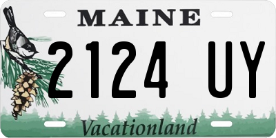 ME license plate 2124UY