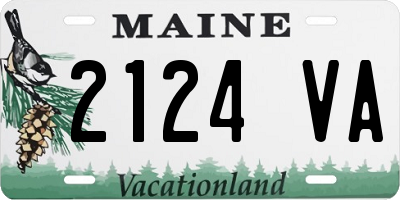 ME license plate 2124VA