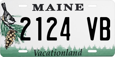 ME license plate 2124VB