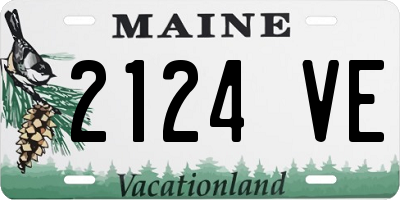 ME license plate 2124VE