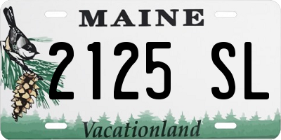 ME license plate 2125SL
