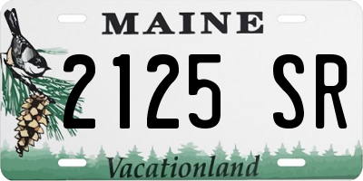 ME license plate 2125SR
