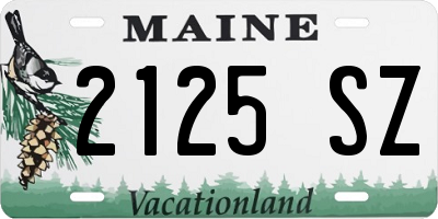 ME license plate 2125SZ