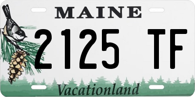 ME license plate 2125TF
