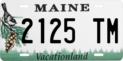 ME license plate 2125TM
