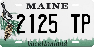 ME license plate 2125TP