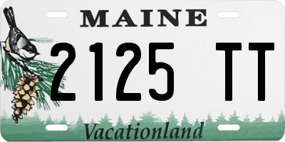 ME license plate 2125TT