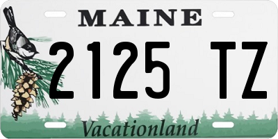 ME license plate 2125TZ