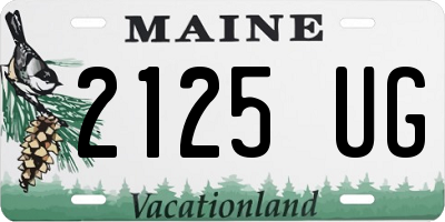 ME license plate 2125UG
