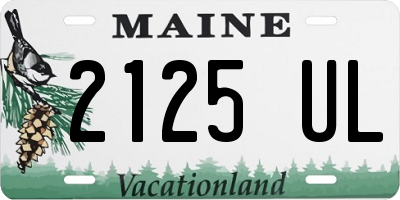 ME license plate 2125UL