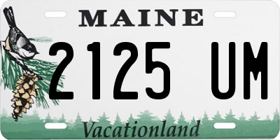 ME license plate 2125UM
