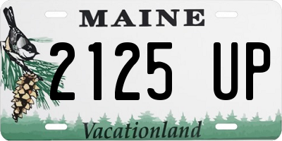 ME license plate 2125UP