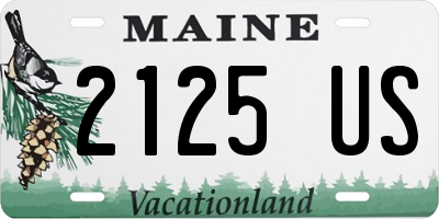 ME license plate 2125US