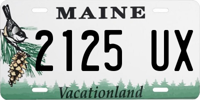 ME license plate 2125UX