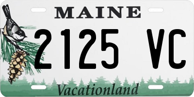 ME license plate 2125VC