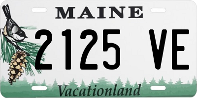 ME license plate 2125VE
