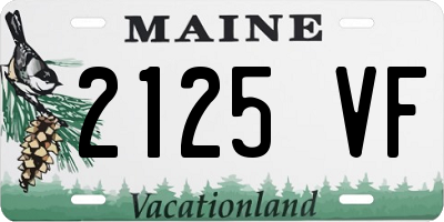 ME license plate 2125VF