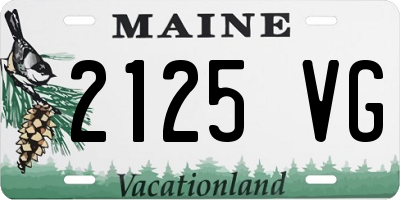 ME license plate 2125VG